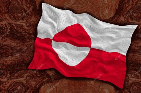 Premium Photo | National flag of greenland background with flag of ...