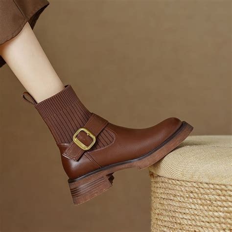 CHIKO Nita Round Toe Block Heels Ankle Boots | Block heel ankle boots ...