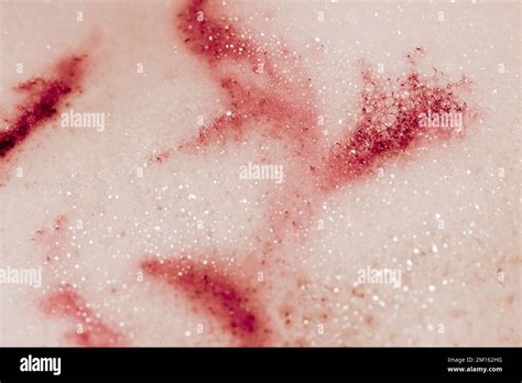 Print of blood in the water with foam Stock Photo - Alamy