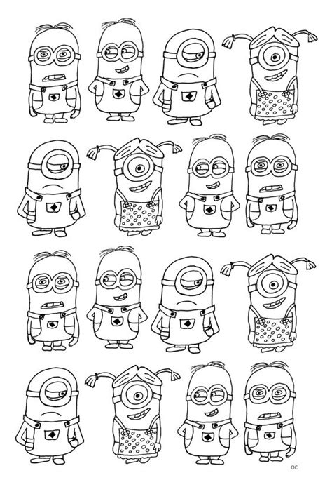 Tranh tô màu Minion 04 « in trực tiếp, có tô màu online