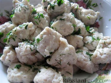 Рецепт: Куриные клецки на RussianFood.com