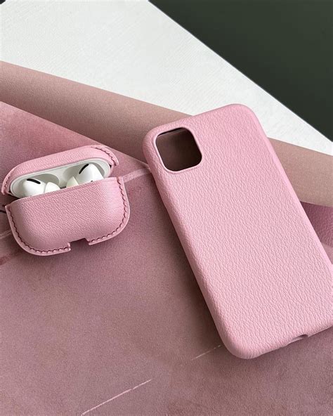 Чехол / кейс для iPhone из натуральной кожи Alran розовый в интернет ...