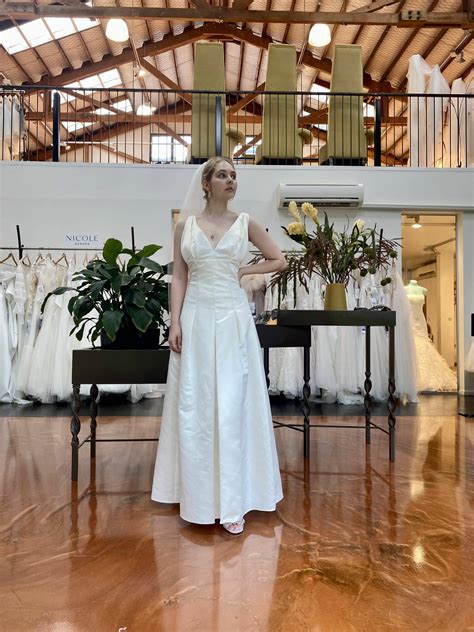 23660 - Satin Wedding Gown with Thick Straps | Modes NZ