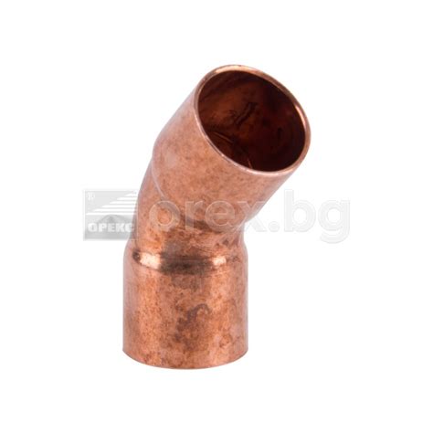 Медно коляно Ж/Ж Ø22/45°
