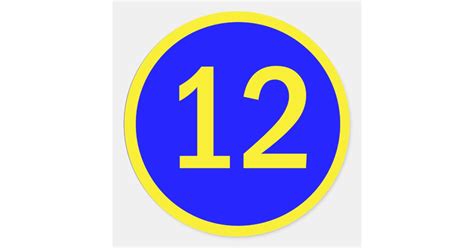 number    circle classic  sticker zazzle