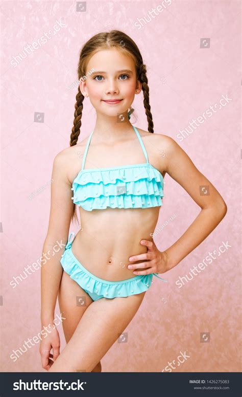 Portrait Cute Smiling Little Girl Child Stock Photo 1426275083
