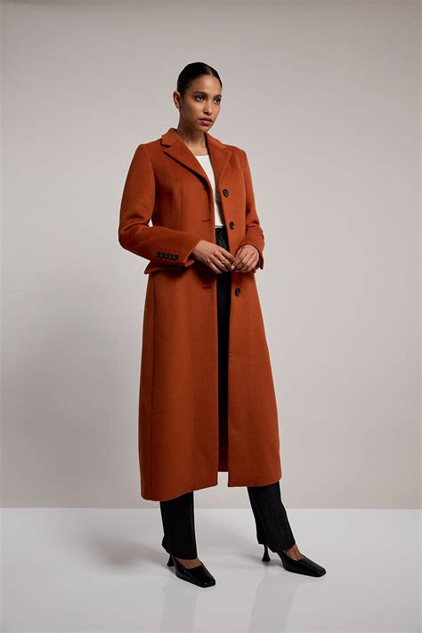 Loro Piana Rust Cashmere Long Coat by Knot Standard