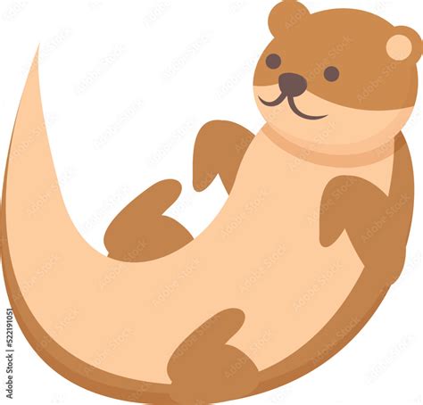 Weasel stoat icon cartoon vector. Cute animal. Otter tail Stock Vector ...