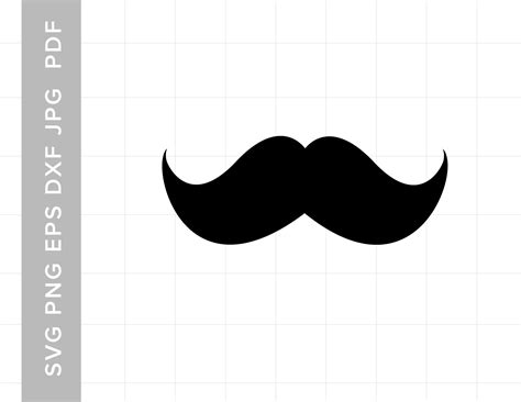 Mustache SVG Vector Clip Art Moustache His Facial Hair Digital - Etsy UK