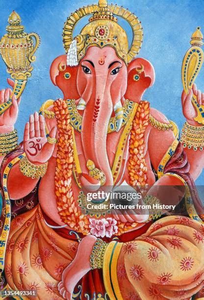 hindu elephant headed god ganesh stock  high res pictures