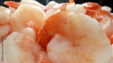 When properly cooked, frozen shrimp have a firm, yet tender texture ...