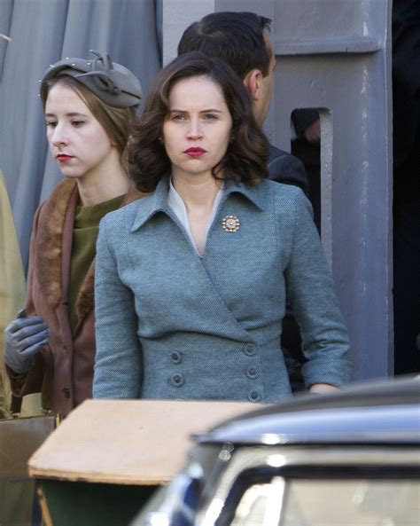 FELICITY JONES on the Set of On the Basis of Sex in Montreal 11/05/2017