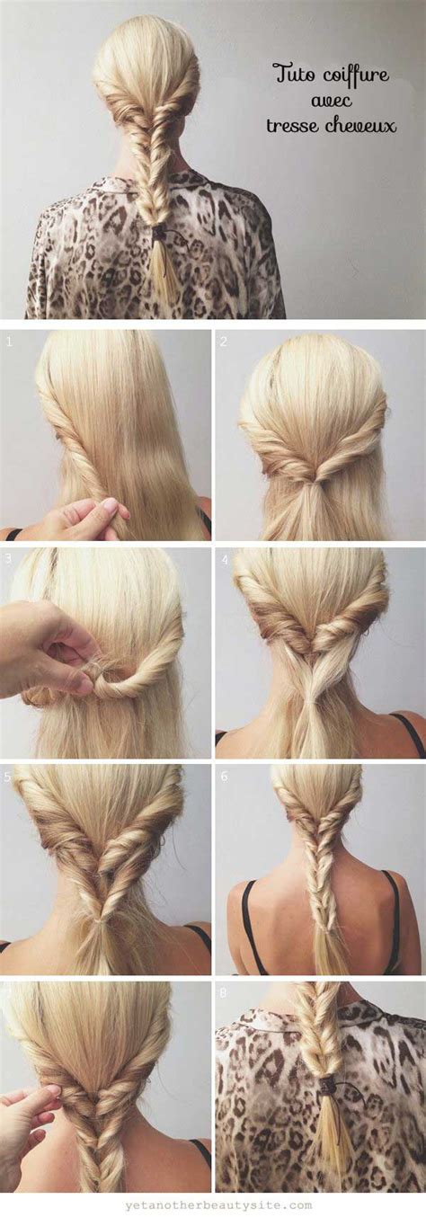 Tuto coiffure facile cheveux longs courts