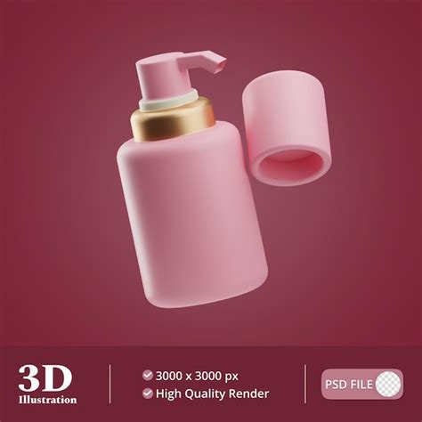 Premium PSD | Luxury cosmetic foundation illustration 3d