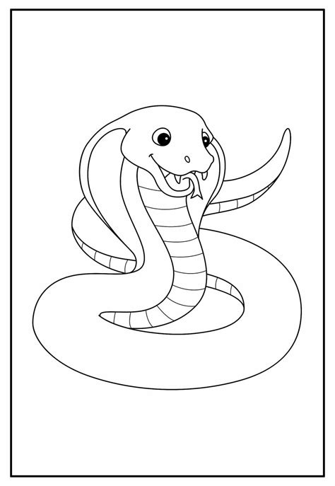 Desenho De Cobra Naja Para Colorir - 8