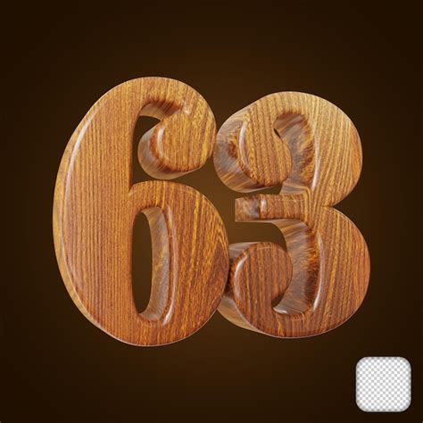 premium psd wooden number  texture  illustration