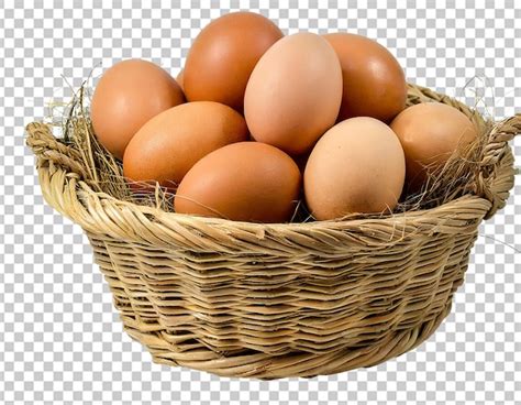 Premium PSD | Basket of eggs