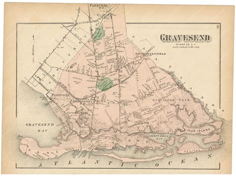 Brooklyn: Gravesend, New York 1873 – WardMaps LLC