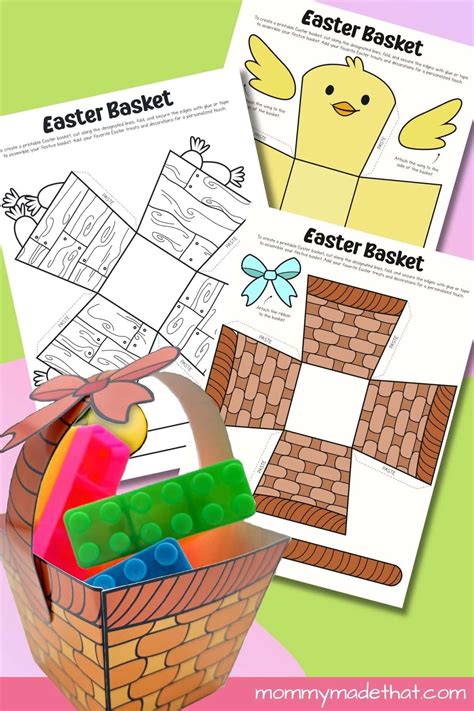 Printable Easter Baskets (Lots of Free Templates) | Easter paper crafts