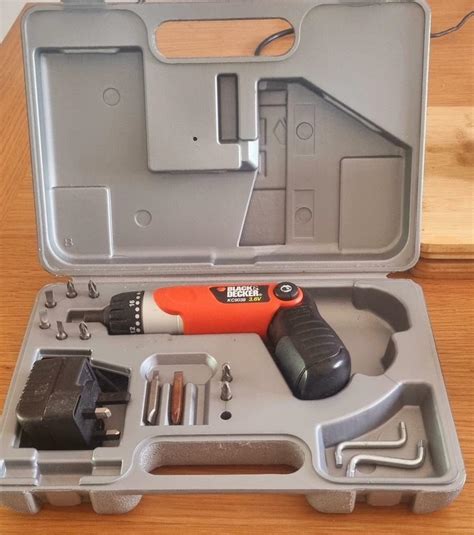 BLACK & DECKER KC9039 3-Position Cordless Screwdriver 3.6V & Charger ...