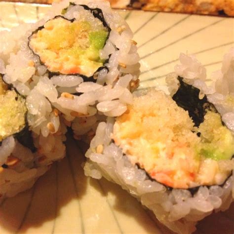 Crunchy Sushi Rolls with Various Toppings