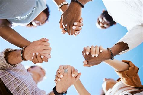 diversity support  people holding hands  trust  unity