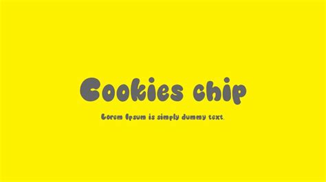 Cookies chip Font : Download Free for Desktop & Webfont