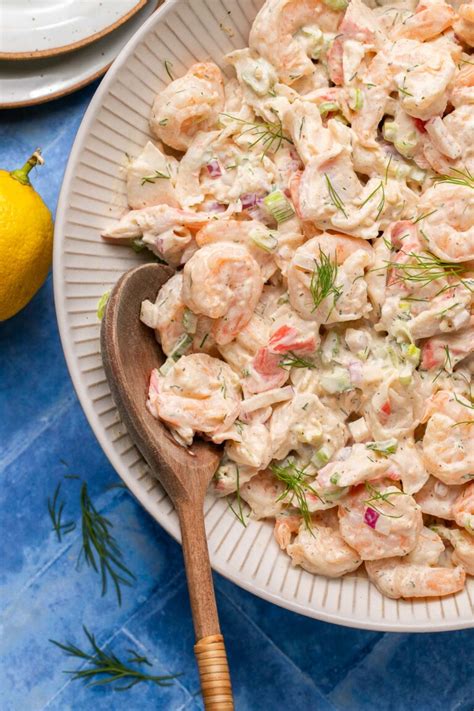 Easy Seafood Salad Recipe (with Creamy Dressing) - Healthy Little Peach