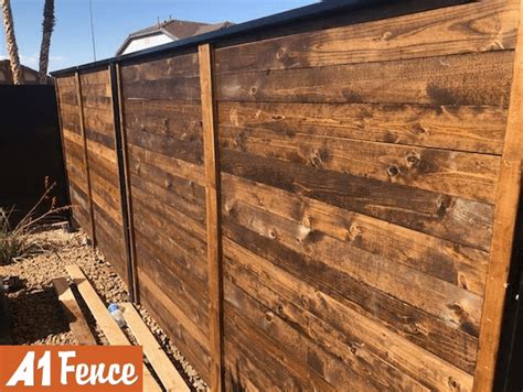 Henderson Modern Horizontal Wood Fence Designs – A1 Fence LV