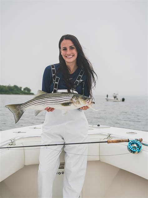 Lexi Taylor | Landed my first striped bass on a fly rod this morning