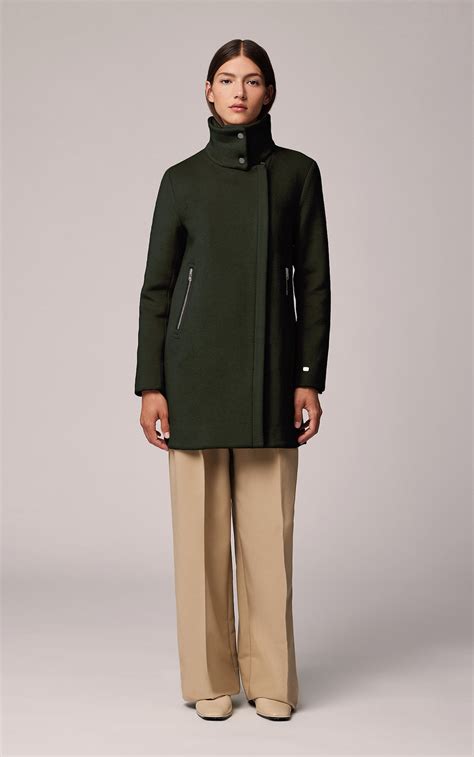 Abbi, Straight-fit novelty wool coat with puffer collar | Soia & Kyo Canada