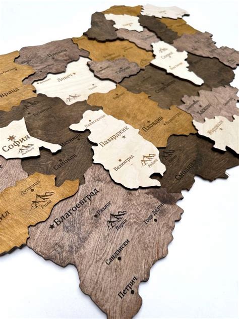 3d дървена карта на България - Gravirano.com