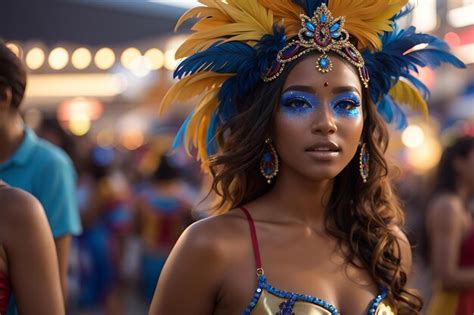 Premium Photo | Beautiful young women in carnival