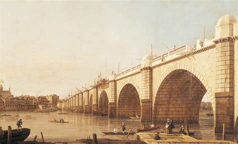 Westminster Bridge under construction, by Giovanni Antonio Canal, known ...