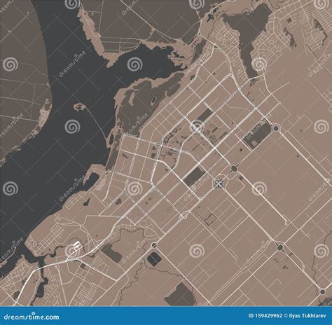 Map of the City of Naberezhnye Chelny, Russia Stock Illustration ...