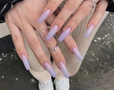 Pin by Laura Galto on Nails | Long acrylic nails, Purple nails, Casual ...