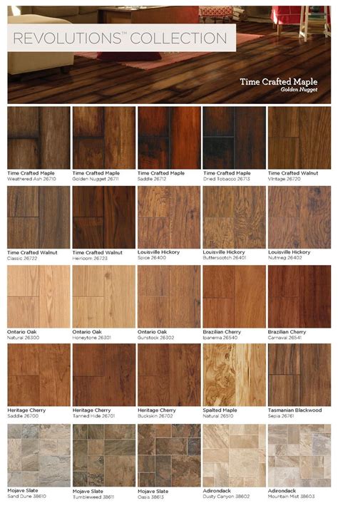 Vinyl Plank Flooring Color Chart – Warehouse of Ideas