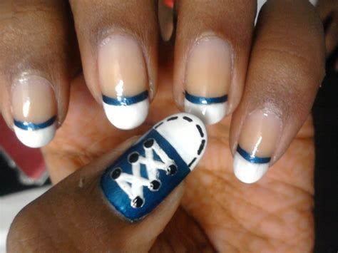 Polish Corner @abinaya4m : Converse Nail Art - inspired by cutepolish