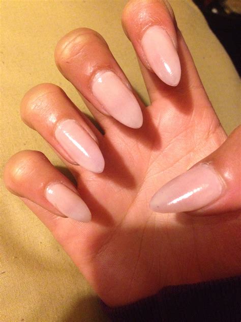 Nude stiletto nails