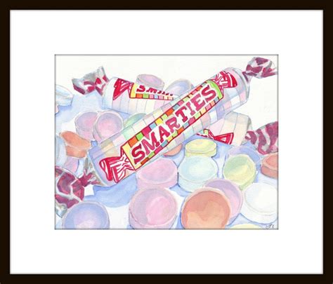 Smarties Candy Watercolor Art Print Watercolor Painting - Etsy