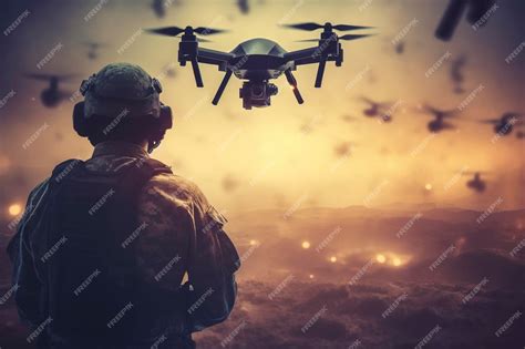 Premium AI Image | Experience the power of modern military drones ...