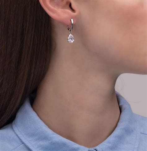 Серебряные серьги с кубическим цирконием