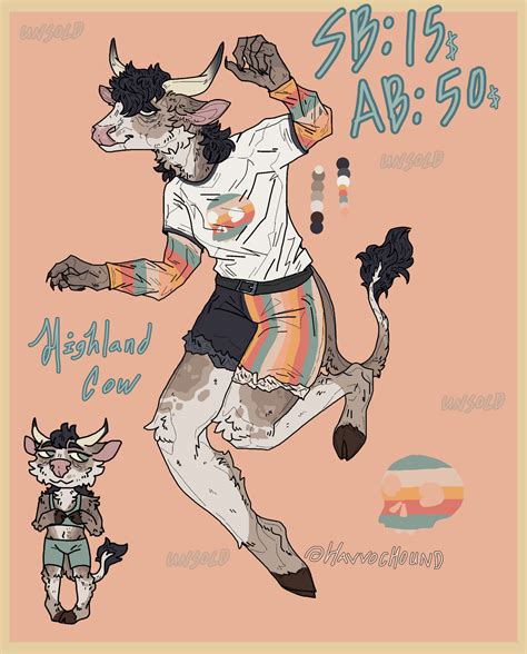 ADOPT//SOLD - Highland Cow by HavvocHound on DeviantArt