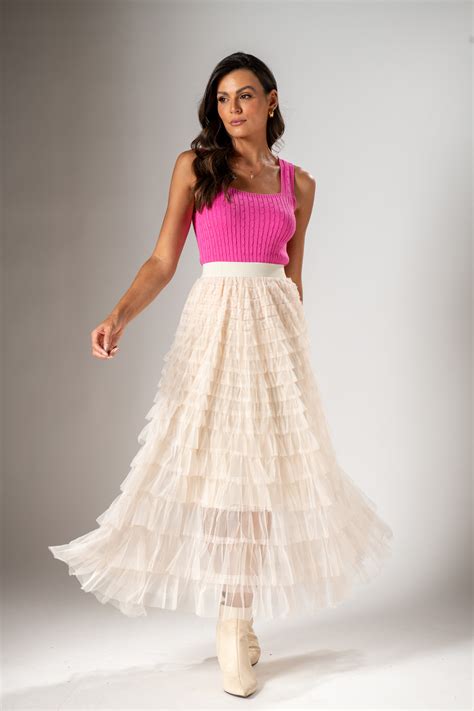 Saia em Tule Fabiana Nude - Clothes and co