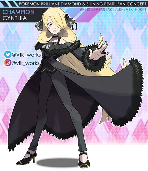 Pokemon Brilliant Diamond Shining Pearl cynthia by vikthor01 on