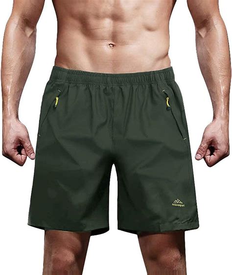 CAMEL CROWN Mens Sports Shorts Running Shorts with Pockets Lightweight Fast-Drying Training ...