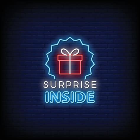 Surprise Inside Neon Signs Style Text Vector 2185673 Vector Art at Vecteezy