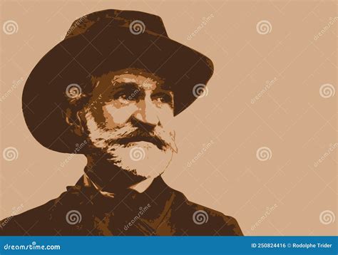 Portrait of the Famous Italian Musician and Composer, Giuseppe Verdi ...