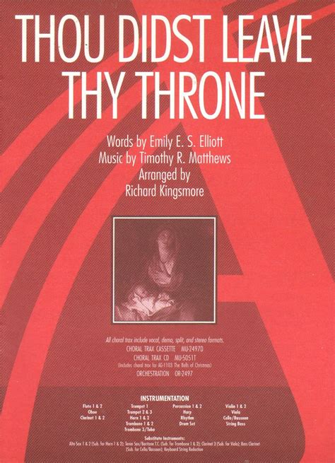 Thou Didst Leave Thy Throne: Richard Kingsmore: 9781882854288: Amazon ...