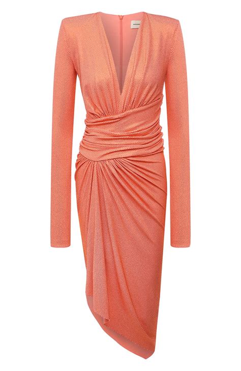 Женское персиковое платье из вискозы ALEXANDRE VAUTHIER купить в ...